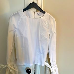Frame tie sleeve white cotton shirt size M